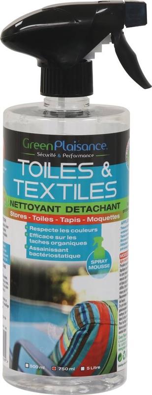 Détachant toile/tissu/textile - Flacon spray de 750ml - Green Plaisance 09938